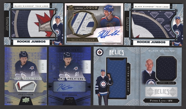 Winnipeg Jets Hockey Cards (67) Including Patches/Autographs/Rookies - Wheeler, Scheifele, Connor, Copp, Laine, Hawerchuk