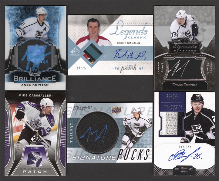 Los Angeles Kings Hockey Cards (29) Including Patches/Autographs/Rookies - Kopitar, Doughty, Toffoli, Nicholls, Cammalleri