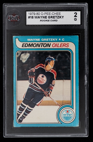 1979-80 O-Pee-Chee Hockey Card #18 HOFer Wayne Gretzky Rookie - Graded KSA 2