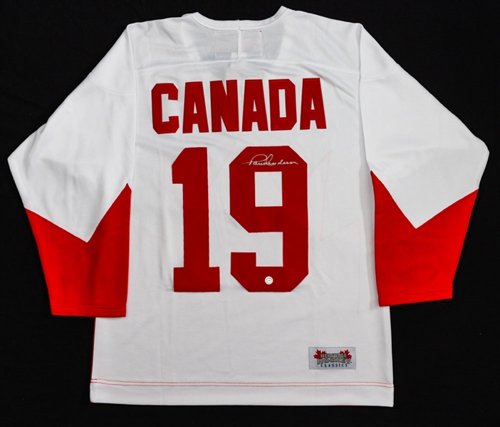 Paul Henderson Signed 1972 Canada-Russia Series Team Canada Replica Jersey with COA