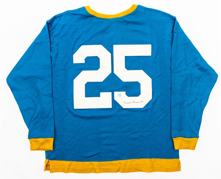 Deceased HOFer Frank Fredrickson Vancouver Cougars Ebbets Field Flannels Hockey Jersey with Embedded Signature - JSA LOA