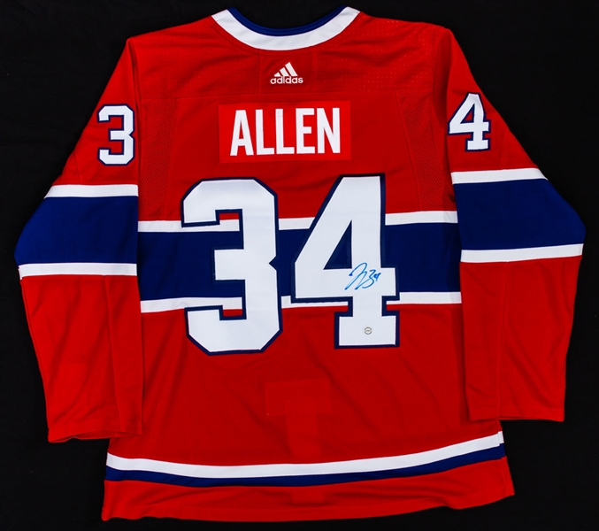 Jake Allen Signed Montreal Canadiens Home Jersey with COA 