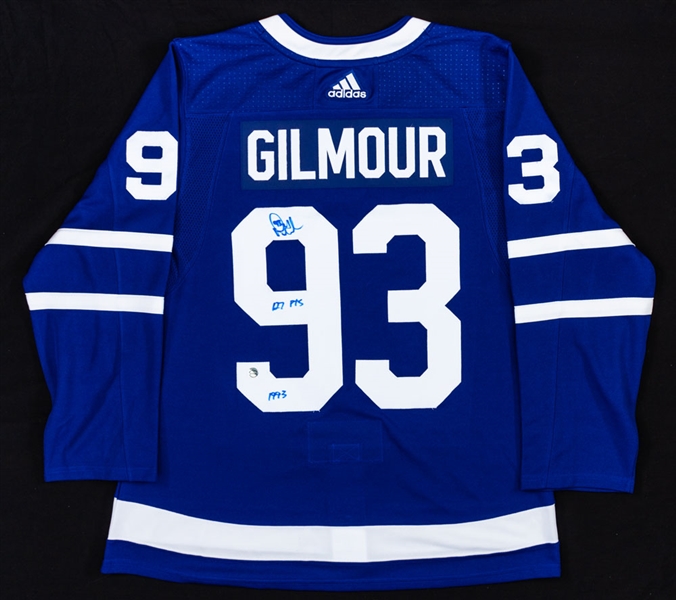 Doug Gilmour Signed Toronto Maple Leafs Captain’s Jersey with “127 Pts 1993” Inscription – COA 