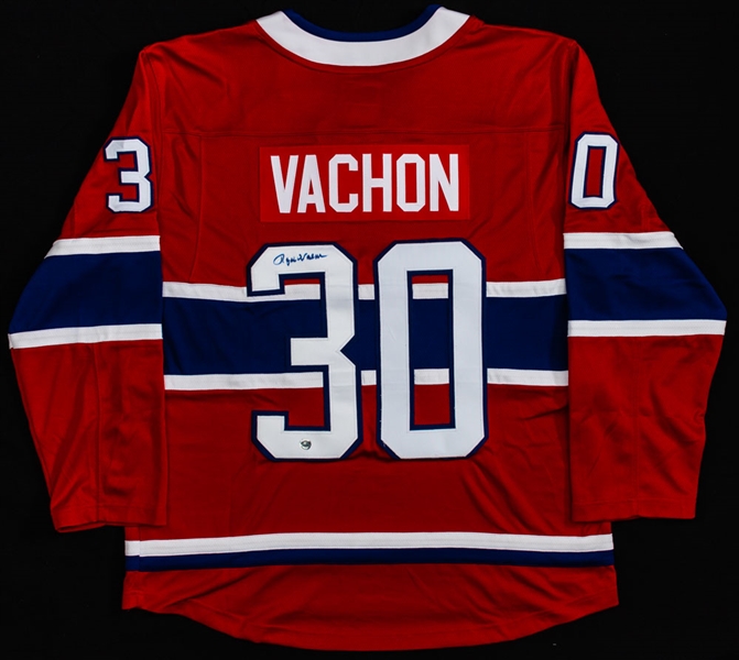 Rogie Vachon Signed Montreal Canadiens Fanatics Jersey with COA 