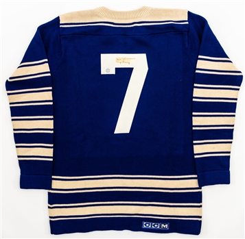 Deceased HOFers King Clancy and Red Horner Toronto Maple Leafs CCM "Classic Sweaters" Hockey Jersey with Embedded Signatures - JSA LOA