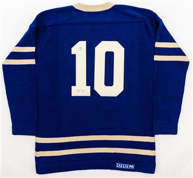 Deceased HOFer Syl Apps Toronto Maple Leafs CCM "Classic Sweaters" Hockey Jersey with Embedded Signature - JSA LOA