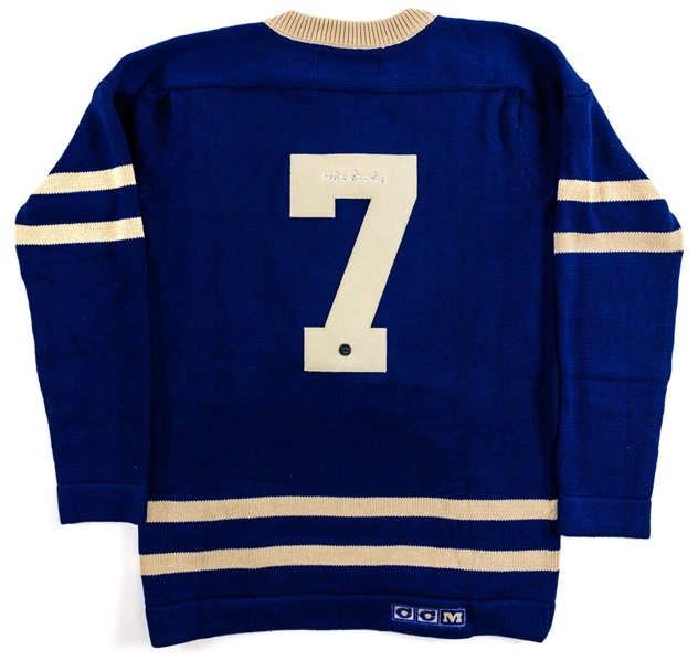 Deceased HOFer Max Bentley Toronto Maple Leafs CCM "Classic Sweaters" Hockey Jersey with Embedded Signature - JSA LOA