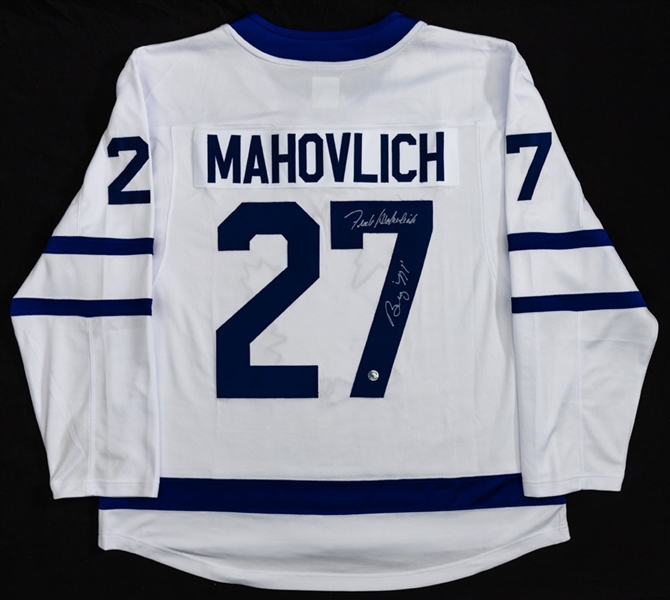 Frank Mahovlich Signed Toronto Maple Leafs Fanatics Jersey with “Big M” Inscription – COA 