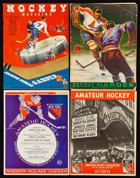 Madison Square Garden 1930s to 1950s New York Rangers and Other Teams Hockey Programs (11) 