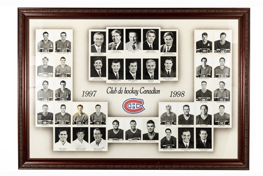Huge Montreal Canadiens 1997-98 Framed Master Team Photo from the Molson Centre (46" x 66")