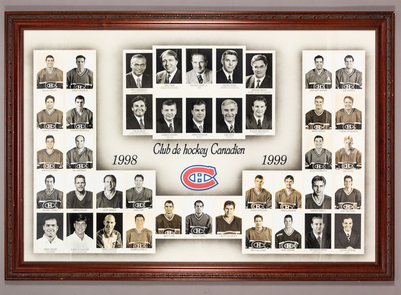 Huge Montreal Canadiens 1998-99 Framed Master Team Photo from the Molson Centre (46" X 66") 