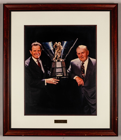 Maurice Richard February 6th 1999 Maurice "Rocket" Richard Trophy Unveiling Framed Photo Display from the Montreal Canadiens Archives (25” x 29”)