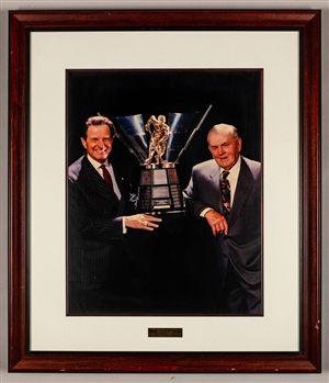 Maurice Richard February 6th 1999 Maurice "Rocket" Richard Trophy Unveiling Framed Photo Display from the Montreal Canadiens Archives (25” x 29”)