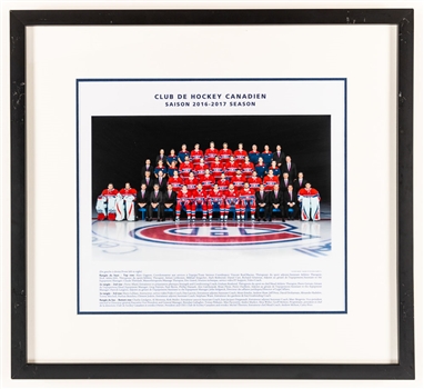 Montreal Canadiens 2016-17 Framed Team Photo from the Montreal Canadiens Archives (21 ½” x 23 ½”) 