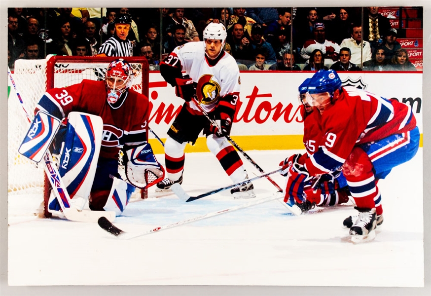 Cristobal Huet and Andrei Markov Montreal Canadiens Photo Display from the Montreal Canadiens Archives (23 7/8” x 35 5/8”)