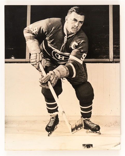 Maurice Richard Montreal Canadiens Photo Display Lot (2) from the Montreal Canadiens Archives (18 7/8” x 26 7/8” and  16” x 20”)