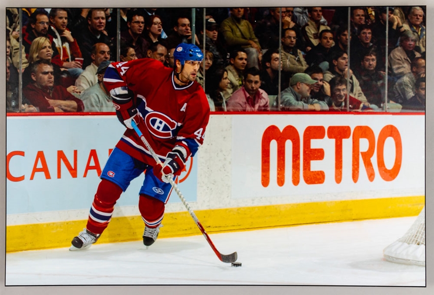 Sheldon Souray Sealed Photo Display from the Montreal Canadiens Archives (24” x 36”)