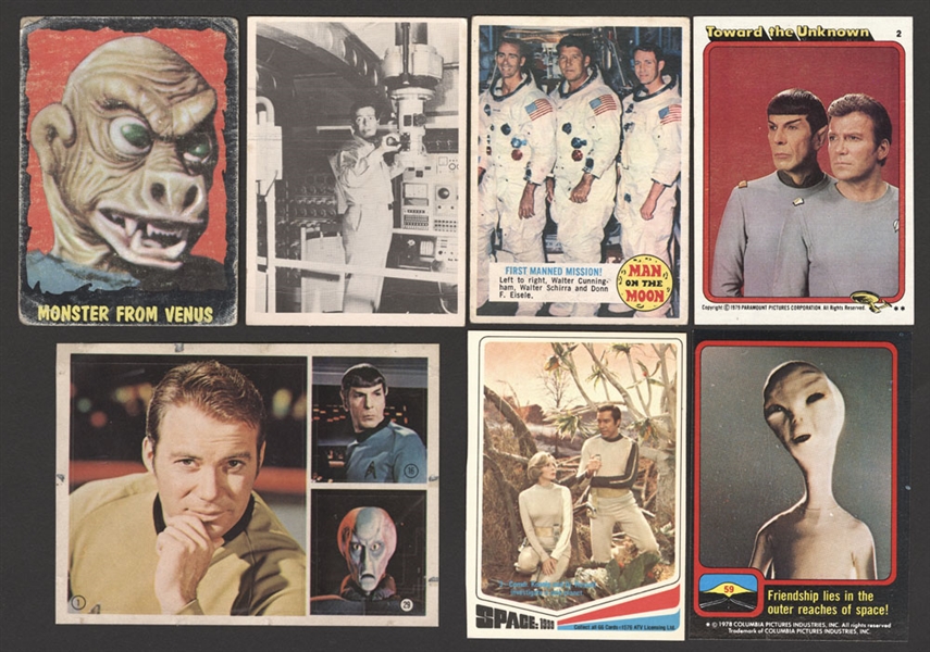 1960s and 1970s Space-Related Non-Sport Card Sets/Near Sets/Starter Sets Including Outer Limits, Star Trek, Space 1999, Buck Rogers, Alien and Others - Includes Packs