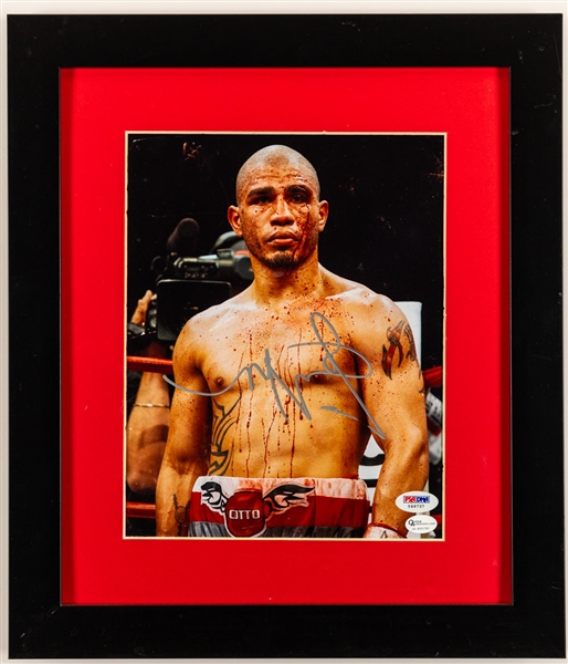 Miguel Cotto Signed Framed Photo with PSA/DNA COA (13" x 15")