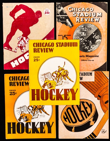 Chicago Stadium 1930s to 1970s Chicago Black Hawks Hockey Programs (14)