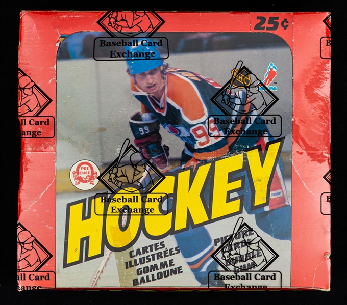 1982-83 O-Pee-Chee Hockey Wax Box (48 Unopened Packs) - Fuhr, Francis, Hawerchuk, Mullen and Broten Rookie Card Year