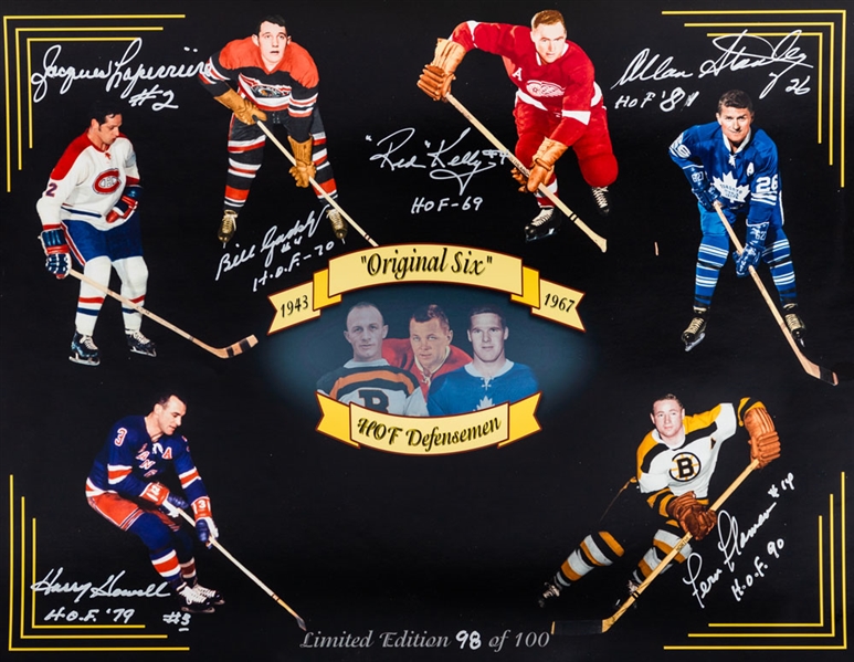 "Original Six" HOF Captains, Goalies, Forwards and Defensemen Multi-Signed Limited-Edition Photos (10)