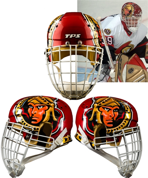 Dominik Haseks 2005-06 Ottawa Senators Worn Practice/Back-Up Goalie Mask by DaveArt