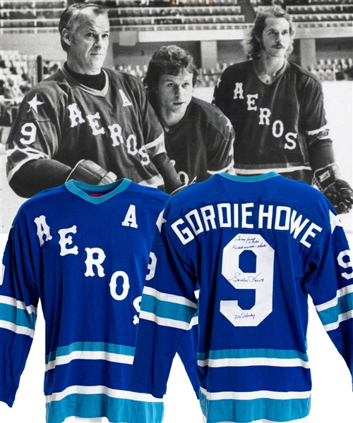 Gordie Howe Mid-1970s WHA Houston Aeros Signed Game Jersey 