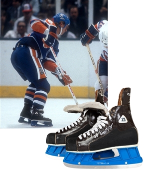 Wayne Gretzkys Early-1980s Edmonton Oilers Signed Daoust Game-Used Skates with LOA