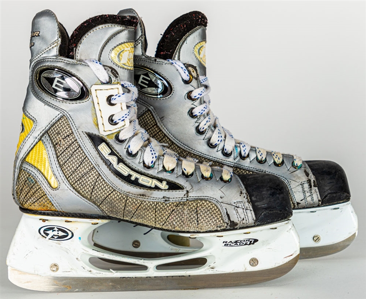 Pavel Datsyuks 2003-04 Detroit Red Wings Signed Game-Used Easton Z-Air Skates with Team COA – Photo-Matched! 