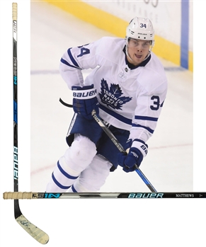 Auston Matthews 2017-18 Toronto Maple Leafs Signed Bauer Nexus 1N Game-Used Stick 