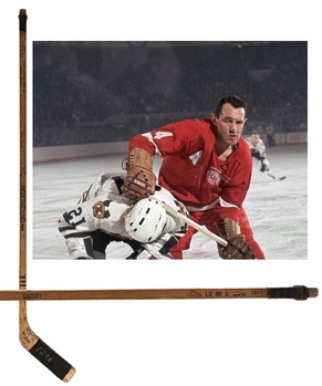 Bill Gadbys 1965-66 Detroit Red Wings Signed Northland Pro Game-Used Stick - Attributed to Last Career Regular Season Game on April 3rd, 1966!