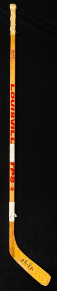 Sergei Fedorov’s Early-1990s Detroit Red Wings Signed Louisville TPS Game-Used Stick 