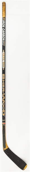 Ray Bourques Mid-1990s Boston Bruins Sher-Wood PMPX 9950 Game-Used Stick