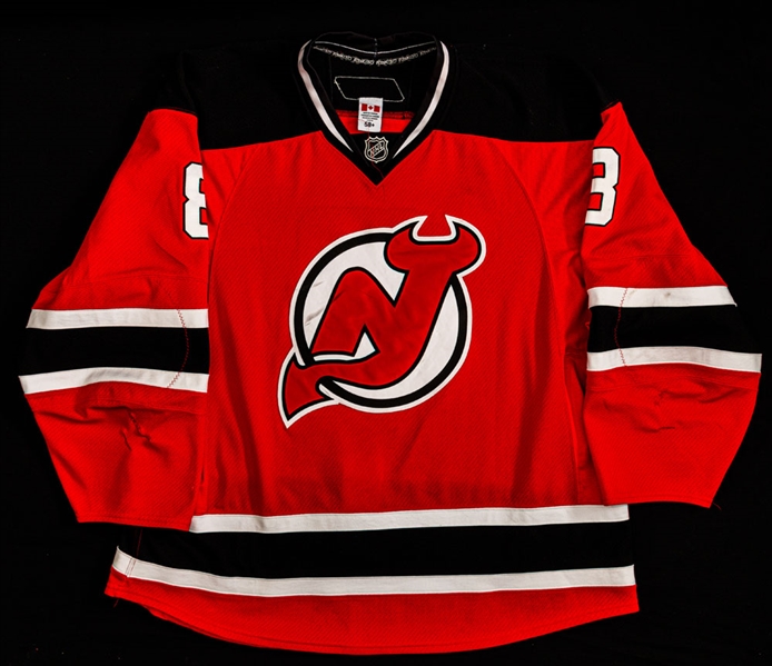Dainius Zubrus 2009-10 New Jersey Devils Game-Worn Jersey with Team LOA – Team Repairs! - Photo-Matched!