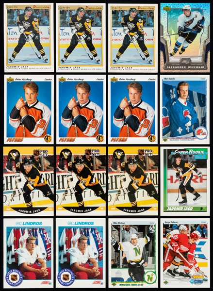 Large 1990s/2000s OPC Premier, Upper Deck and Other Brands Hockey Card Collection Inc. 1990-91 OPC Premier Jaromir Jagr Rookie (3), HOFers, Superstars, Inserts, Food Issues & More