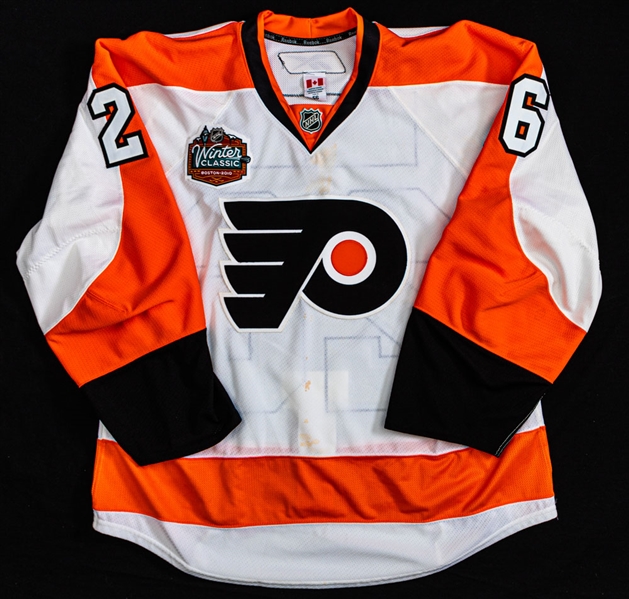 Danny Syvrets 2010 Winter Classic Philadelphia Flyers Game-Worn First Period Jersey 