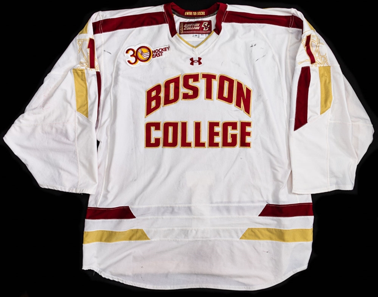Brian Billetts 2013-2014 Boston College Game-Worn Jersey - 30th Patch! - Photo-Matched!