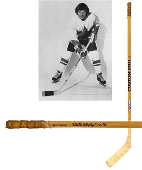 Paul Hendersons 1972 Canada-Russia Series Team Canada CCM Custom Pro Game-Used Stick