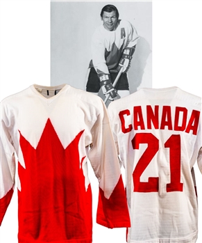 Stan Mikitas 1972 Canada-Russia Series Team Canada Game Jersey