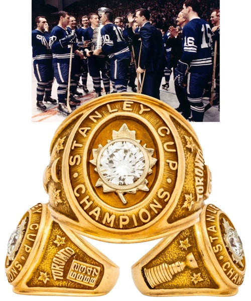 Karl Elieffs 1966-67 Toronto Maple Leafs Stanley Cup Championship 10K Gold and Diamond Ring with His Signed LOA