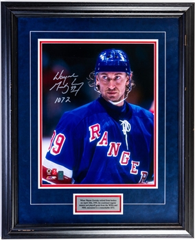 Wayne Gretzky New York Rangers Signed "1072 Goals" Limited-Edition #18/99 Framed Photo from WGA (26 1/2" x 32 1/2")