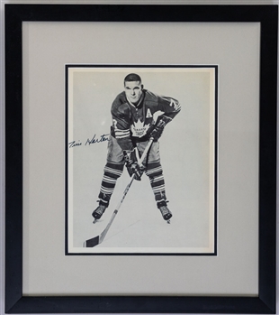 Deceased HOFer Tim Horton Toronto Maple Leafs Signed Framed Photo with PSA/DNA Auction LOA (13 ¾” x 15 ¾”) 