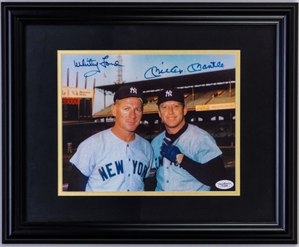 Deceased HOFers Mickey Mantle and Whitey Ford New York Yankees Dual-Signed Framed Photo – JSA Authenticated 