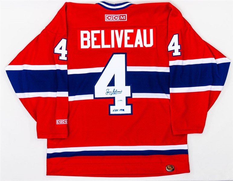Deceased HOFer Jean Beliveau Signed Montreal Canadiens Captains Jersey with COA