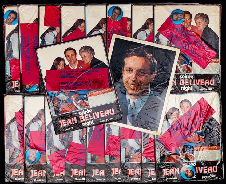 March 24th 1971 Jean Beliveau 500th Goal Night Sealed Kits (20) From His Personal Collection with His Signed LOA