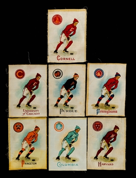 1908 American Tobacco B-33 Hockey Flannels (6), 1912-15 Murad S-21 Hockey Silks (7) and Murad Empty Packs/Box (3)