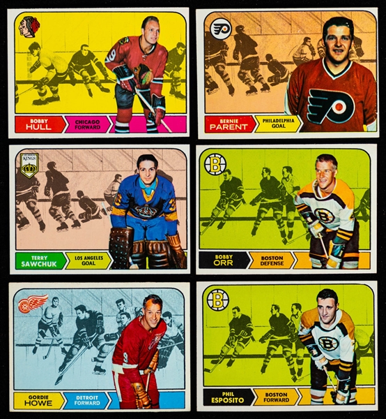 1968-69 Topps Hockey Complete Mid-to-High Grade 132-Card Set Plus Extras (325+) 