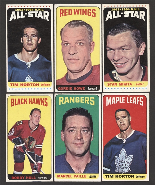 1964-65 Topps Hockey Tall Boys Complete Mid-to-High Grade 110-Card Set