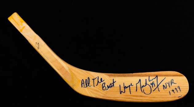 Wayne Gretzky Signed Hespeler Hockey Stick Blade with JSA LOA - "NYR 1999" Annotation